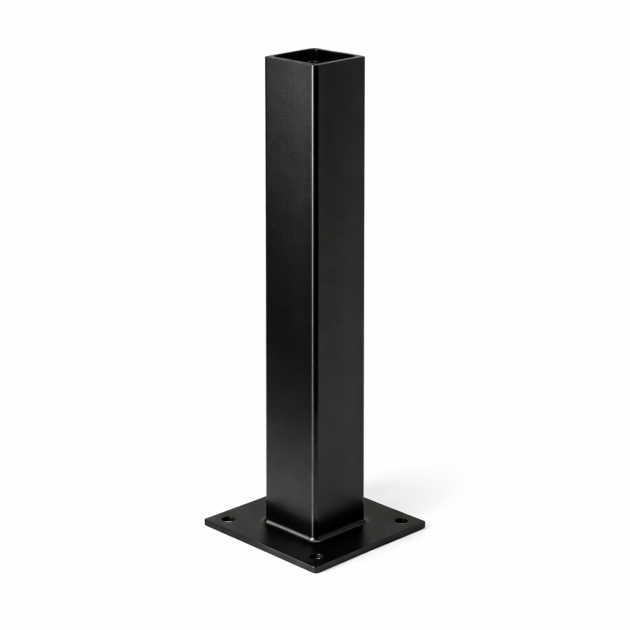 50 x 50 Flanged Aluminium Post Black 1300