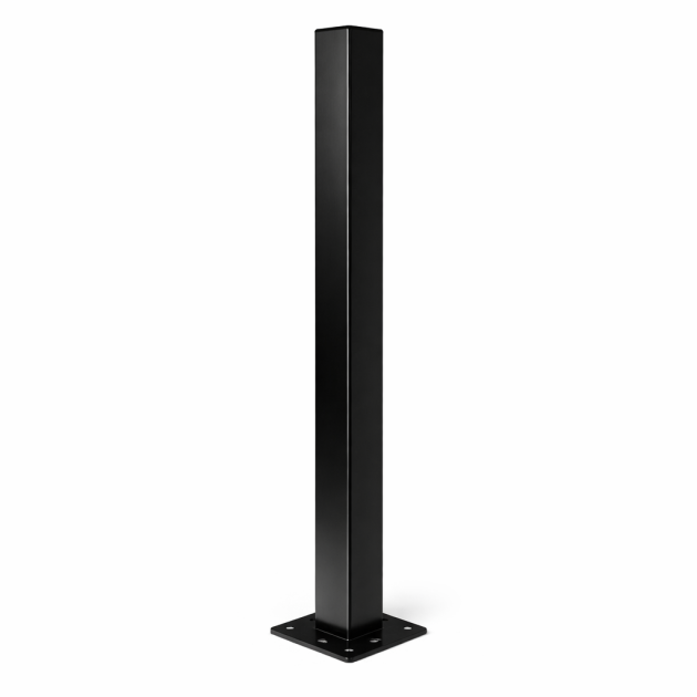 50 x 50 Flanged Aluminium Post Black 1600